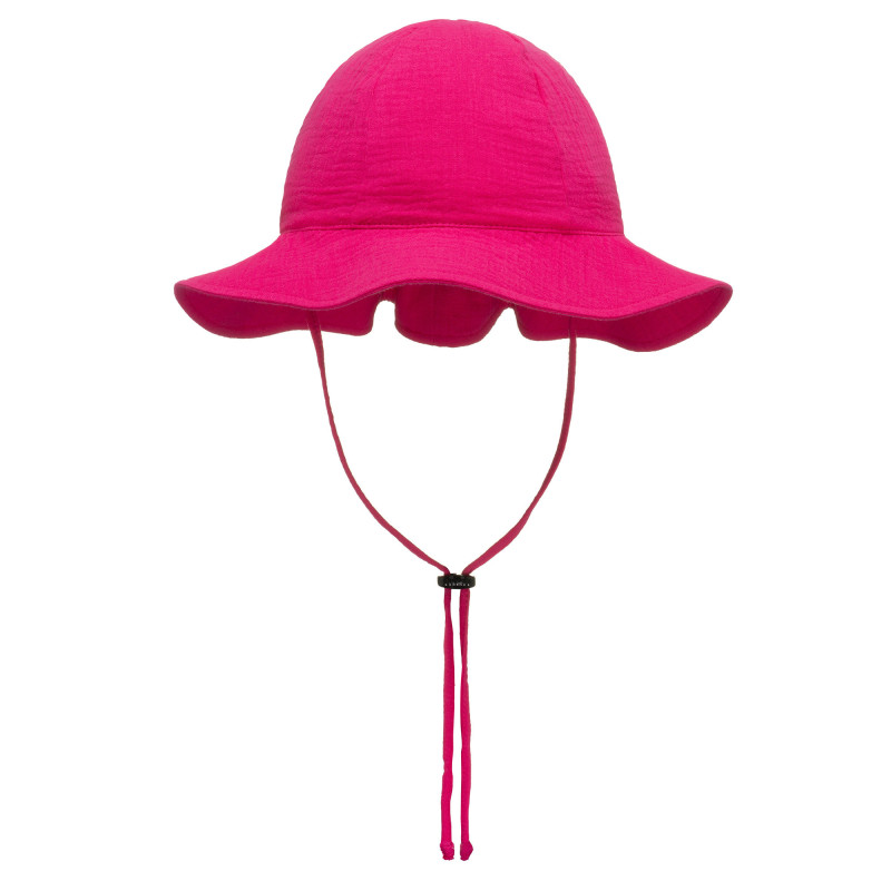 Kapelusz muślinowy damski z szerokim rondem Magenta