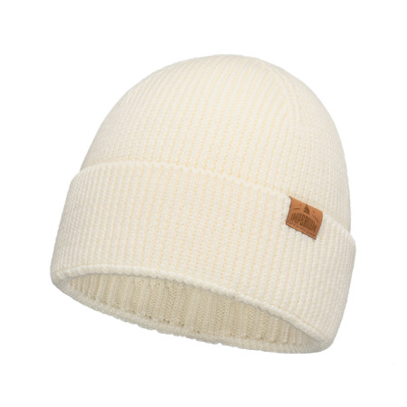 Czapka wełniana Merino damska Ecru