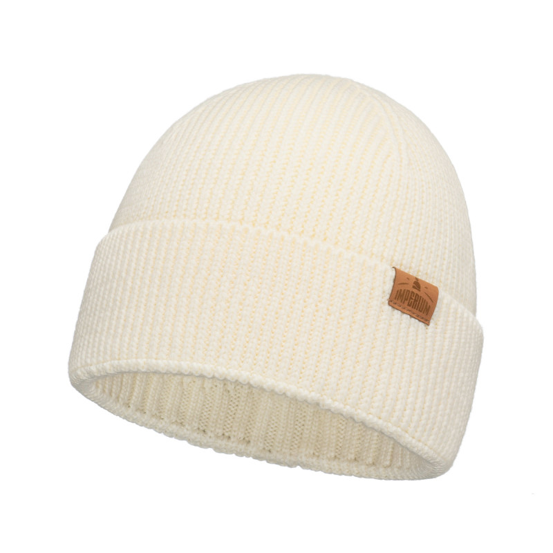Czapka wełniana Merino damska Ecru