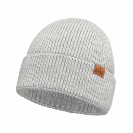 Czapka wełniana Merino dla dziecka Jasna Szara
