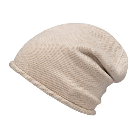 Czapka wełniana Merino damska Milano Jasna Beżowa