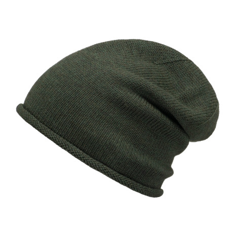 Czapka wełniana Merino damska Milano Khaki