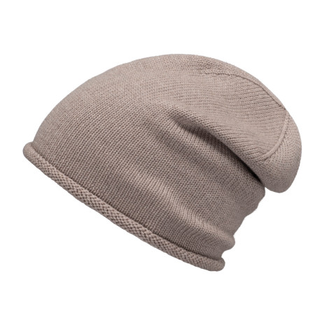 Czapka wełniana Merino damska Milano Ciemna Beżowa
