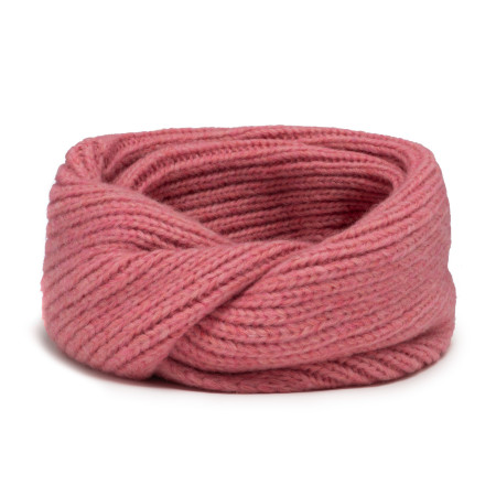 Komin zimowy wełniany Puchatek candy pink