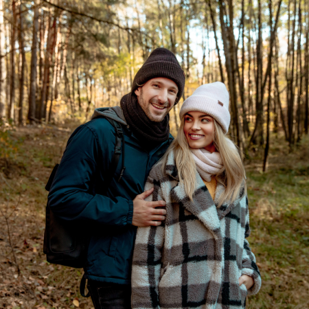 Czapka damska zimowa 2w1 Jasny Beż