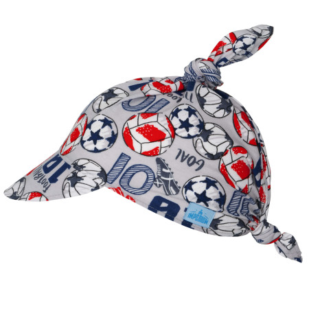 Chustka z daszkiem Football Szara