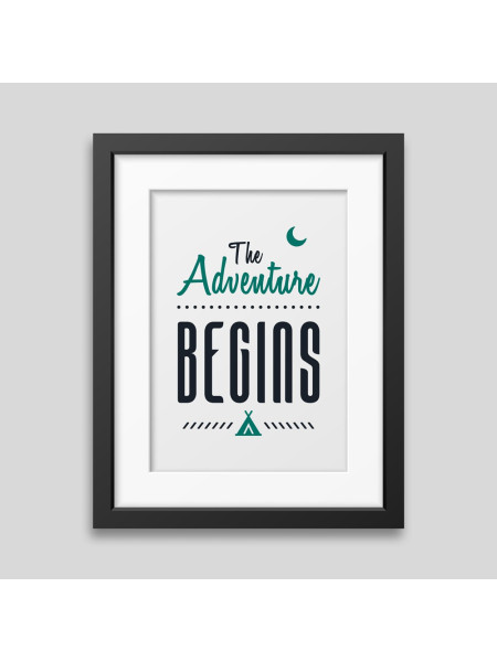 The adventure begins Framed poster