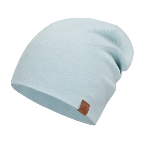 Czapka damska 2w1 zawijana w prążki wiosna jesień Mięta Pastelowa