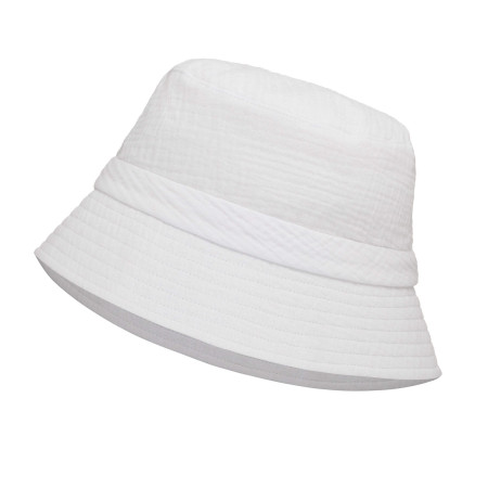 Kapelusz męski muślinowy bucket hat Biały