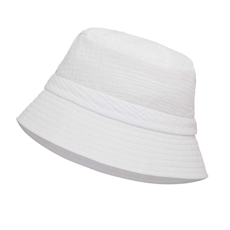 Kapelusz męski muślinowy bucket hat Biały