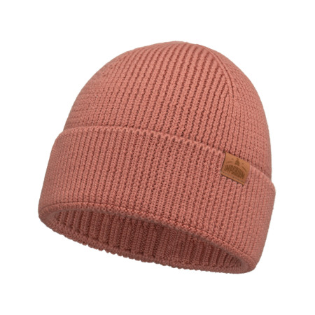 Czapka wełniana Merino damska Morelowa