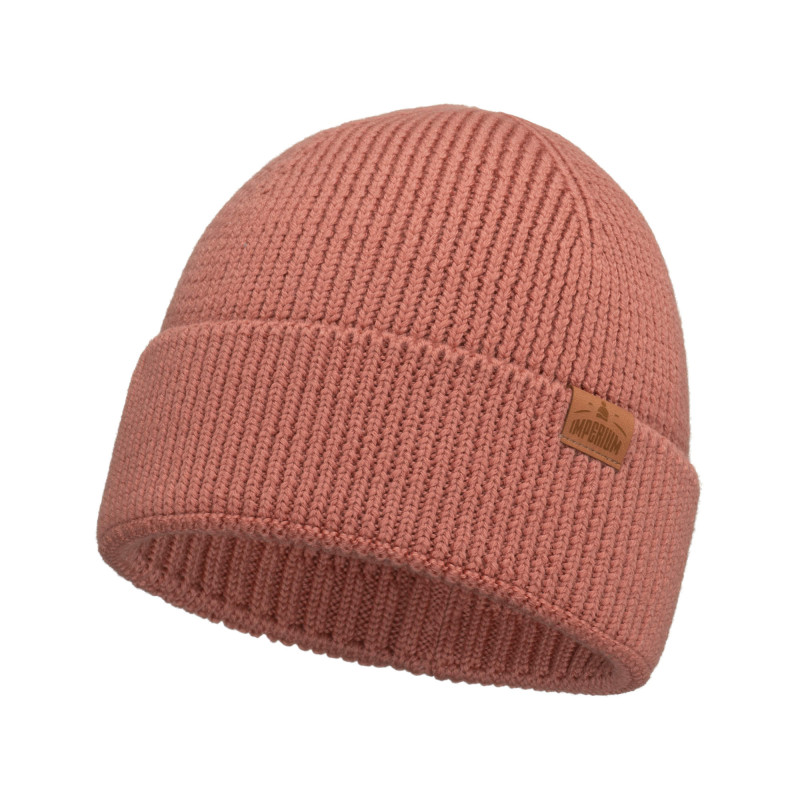 Czapka wełniana Merino damska Morelowa