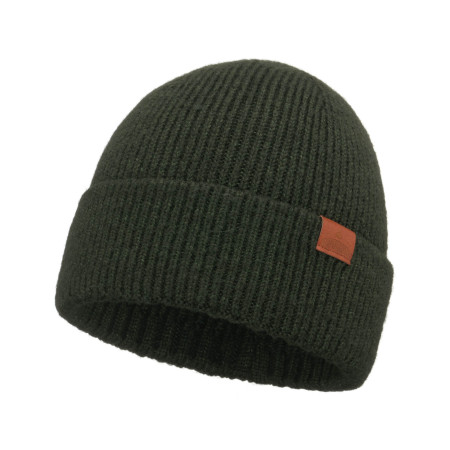 Czapka męska zimowa z wełną Merino Khaki