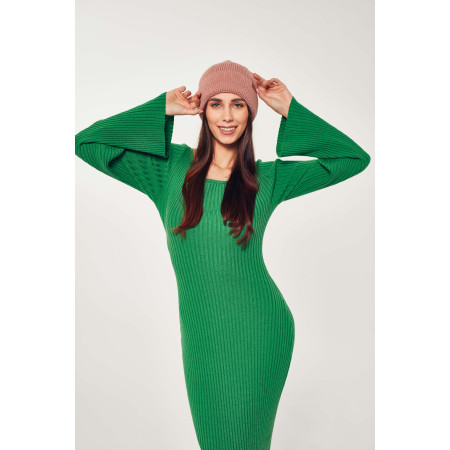 Czapka wełniana Merino damska Nude